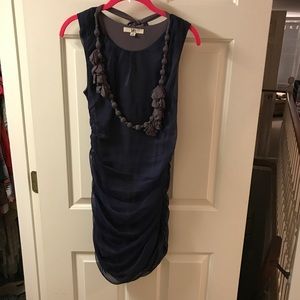 Ya Navy blue dress which attached necklace